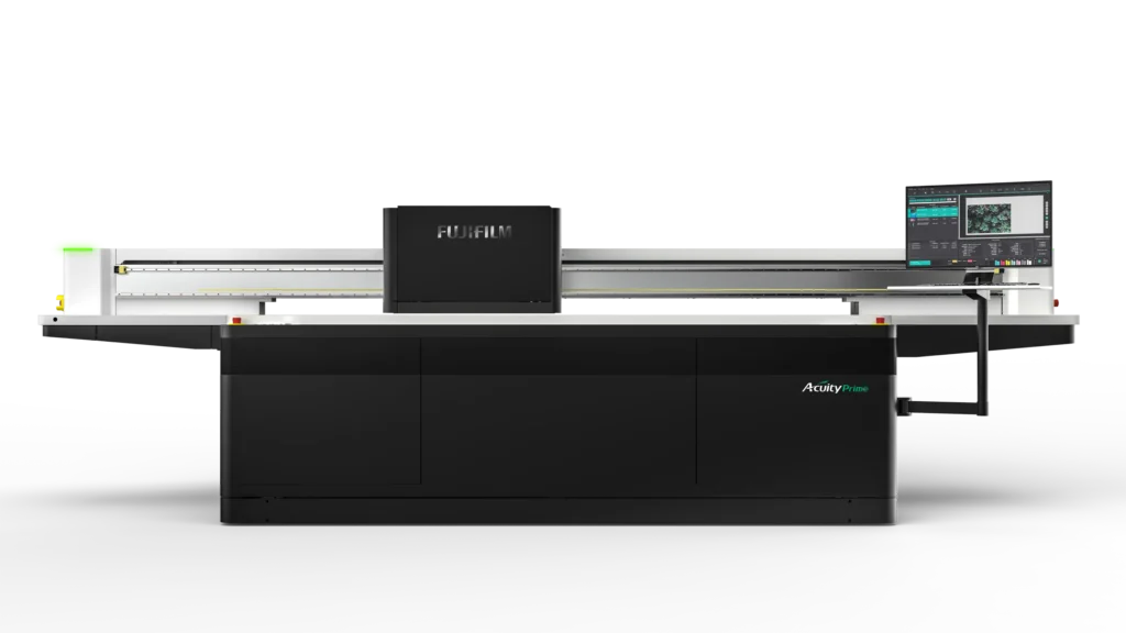 Frontal view of Acuity Prime flatbed printer