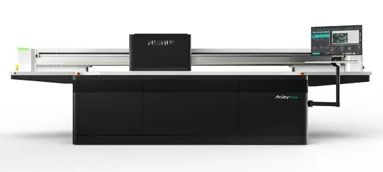Frontal view of the Acuity Prime Flatbed Printer