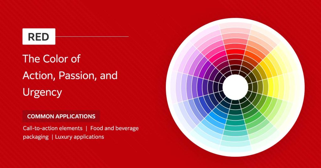 Red - the color of action, passion, and urgency